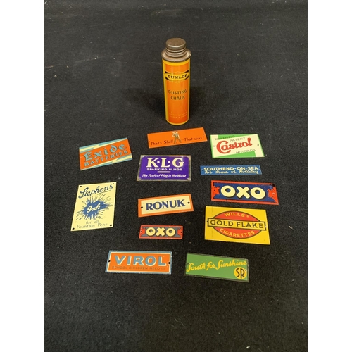 697 - Collection of miniature tin advertising signs (longest 7 cms)