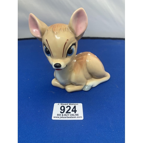 924 - Wade Blow up Walt Disney Bambi Figure, height 11 cms