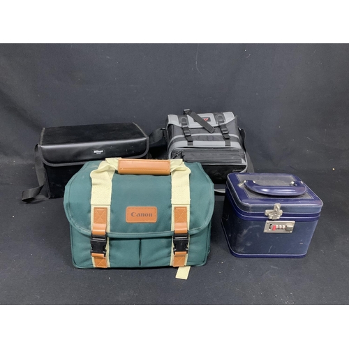 984 - 3 Camera cases and small vanity case