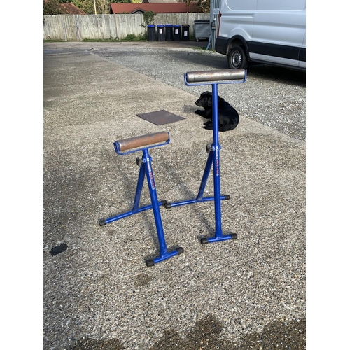 432 - Pair of Record adjustable blue workshop rollers