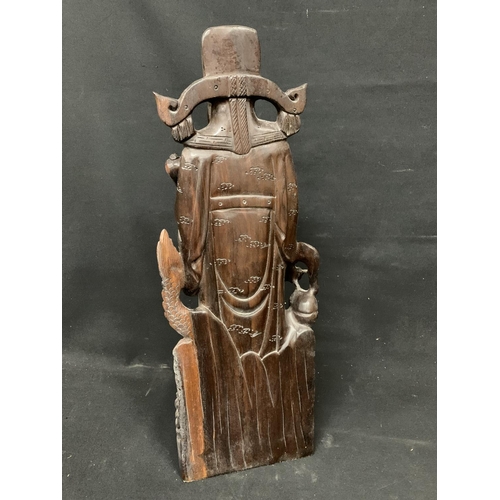 502 - Hardwood carved Chinese Man height 60 cms