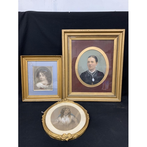 771 - Three framed portraits