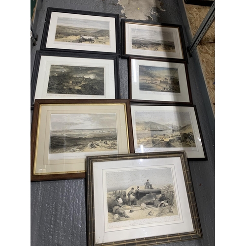 774 - Seven framed Colonial prints