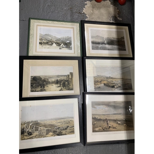 775 - Six framed Colonial prints