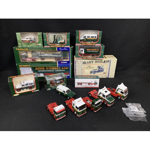 812 - 10 boxed Eddie Stobart vehicles and 6 unboxed vehicles