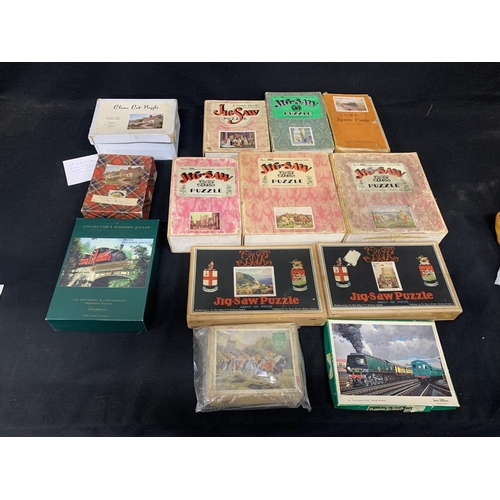 855 - Thirteen vintage Jigsaws included seven GWR (plus list)