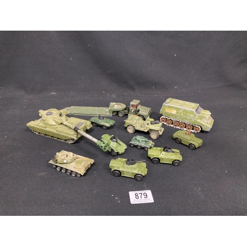 879 - 11 Military model Vehicles