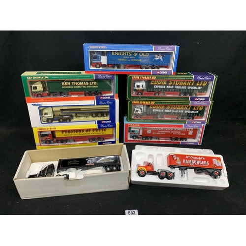 882 - 7 boxed Corgi Commercial Vehicles and 2 other Commercial Vehicles