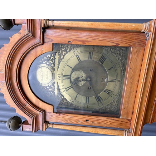 193 - An antique long case clock by Local maker HENRY BAKER OF MALLING