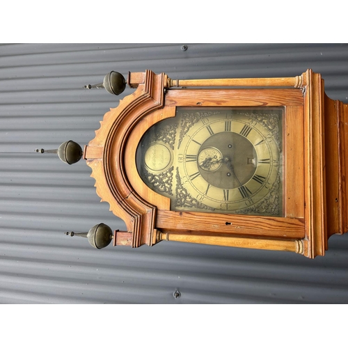 193 - An antique long case clock by Local maker HENRY BAKER OF MALLING