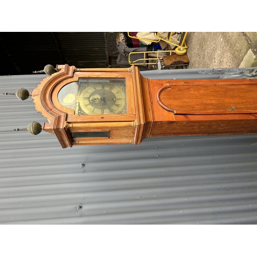 193 - An antique long case clock by Local maker HENRY BAKER OF MALLING