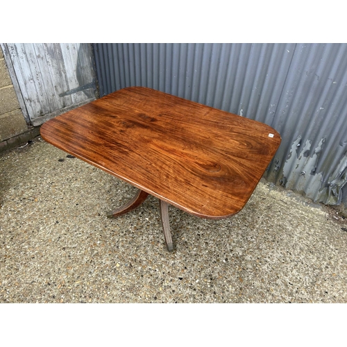 25 - A victorian mahogany snap top breakfast table 95x120