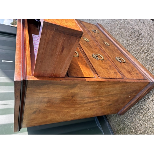 275 - A continental antique mahogany chest of four drawers  100x45x90