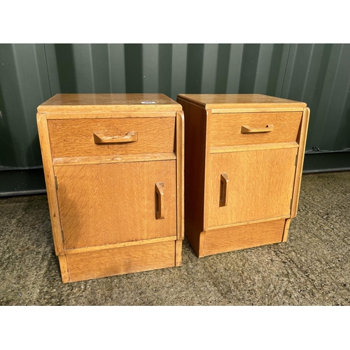 285 - A pair of g plan light oak bedsides