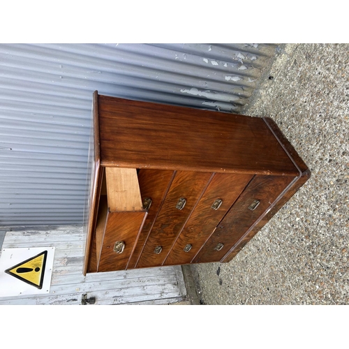 34 - A large Victorian mahogany chest of 6 drawers 116 cms, wide