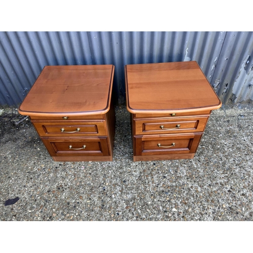 45 - A pair of modern bedside chests of two