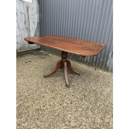 25 - A victorian mahogany snap top breakfast table 95x120