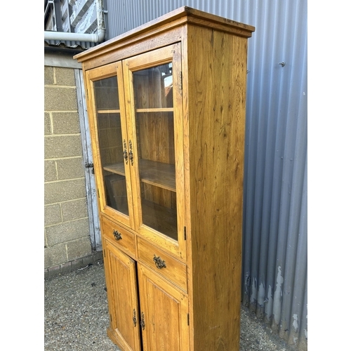 38 - A modern light oak bookcase cabinet by pippy oak 98x44x200