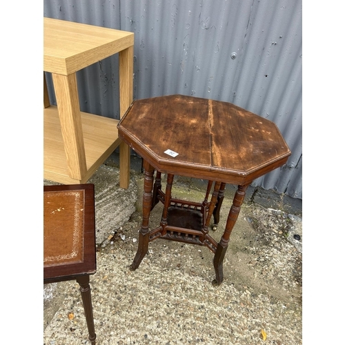 92 - A mahogany occasional table and three others