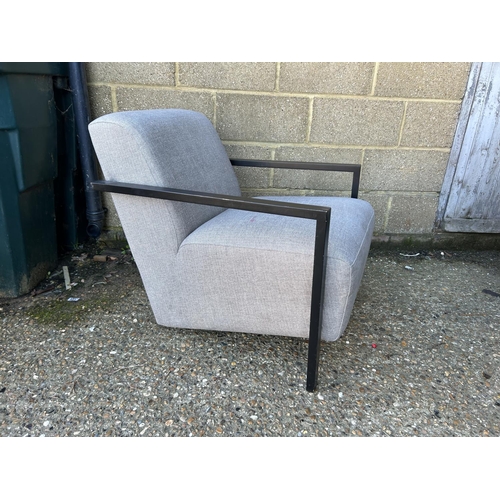 111 - Modern Grey upholstered designer armchair by SITS