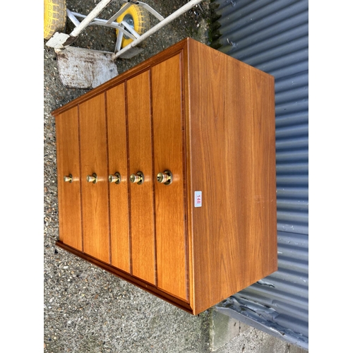 148 - Teak chest of five drawers