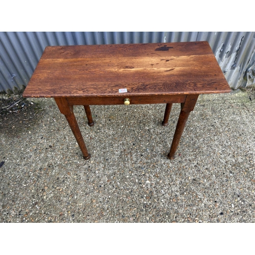 151 - Antique oak single drawer table, 100 x 44 x77cms