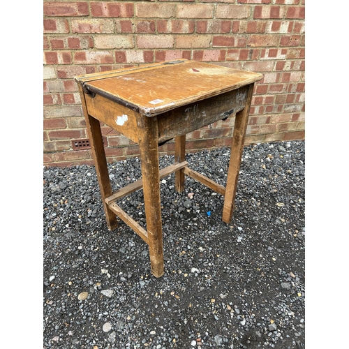 24 - Vintage school desk as used as a on stage prop in Blood brothers performance