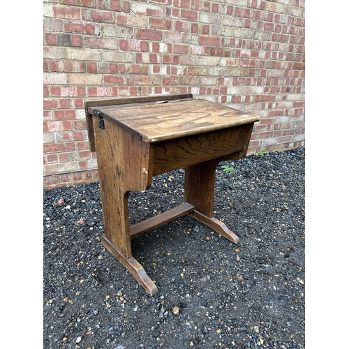 34 - A vintage school desk