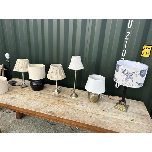 379 - Seven table lamps assorted