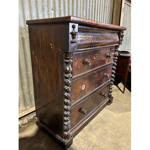 80 - Victorian chest of 4 drawers. 110 x 53 x 115cms