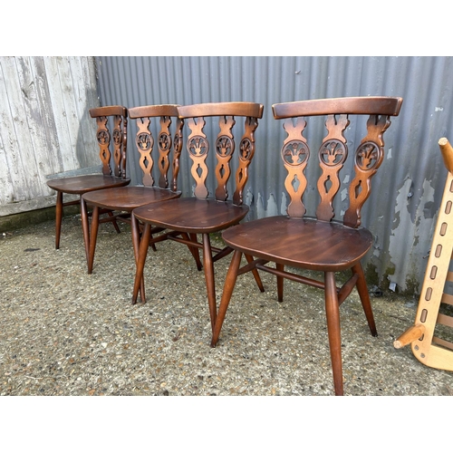 86 - Set of four Ercol kitchen chairs