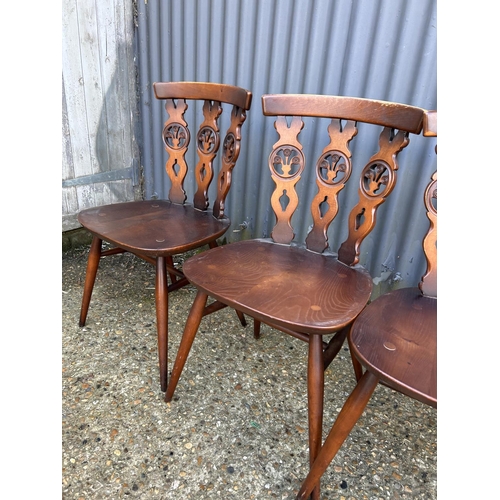 86 - Set of four Ercol kitchen chairs