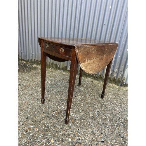 91 - Victorian single drawer drop leaf table for restoration