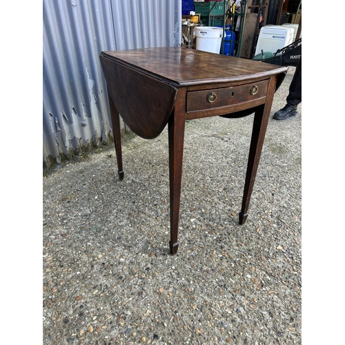 91 - Victorian single drawer drop leaf table for restoration