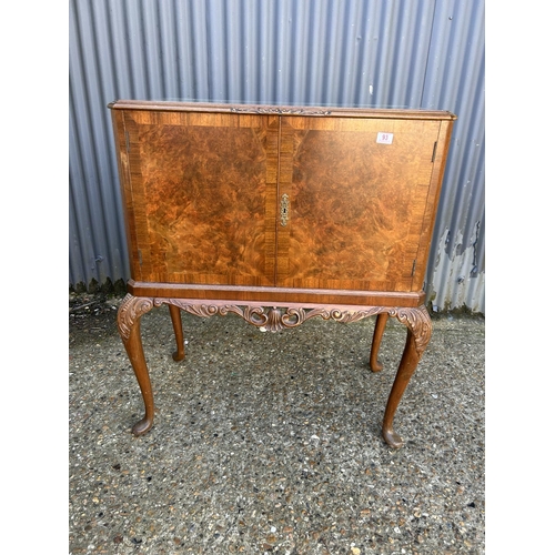 93 - 20th century Walnut drinks cabinet 90 x 45 x 107cms high