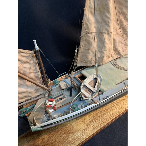 783 - Hand built Model Sailing Barge ' Alice D', overall length 100 cms, height 76 cms (Collection only)