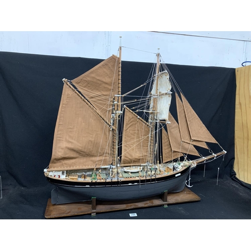 782 - Hand built Model Sailing Barge 'Wenley', overall length 117 cms, height 97 cms (Collection only)