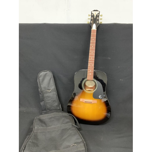Epiphone PRO 1 VS acoustic guitar and soft case