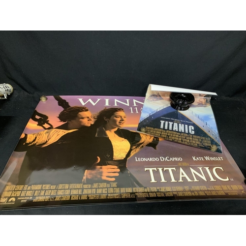 668 - 2 Cinema Posters Titanic and small laminated Titanic Poster