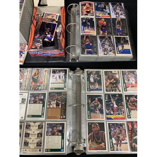 670 - 3 Full Albums of Basketball Collectors Trading Cards plus Upper Deck Locker, Loose Cards & 6 Corinth... 