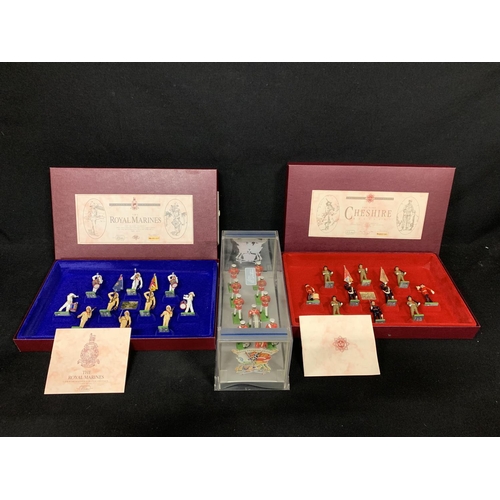 676 - Two Limited Edition Boxed Britain's Soldier Sets The Royal Marines and The 22nd Cheshire Regiment pl... 