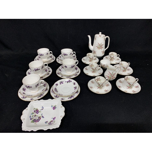 554 - Hammersley Coffee Set and coffee pot and part Gainsborough Teaware