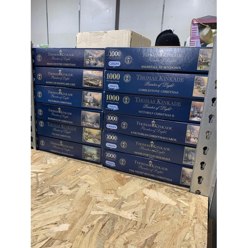 655 - 12 Thomas Kinkade Xmas Jigsaws