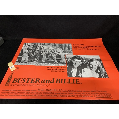 662 - Paper Film Poster Buster and Billie originally from Tbe Granada Cinema Maidstone