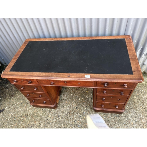 88 - A victorian mahogany twin pedestal desk