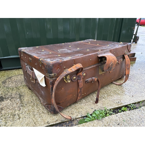 115 - A large vintage trunk
