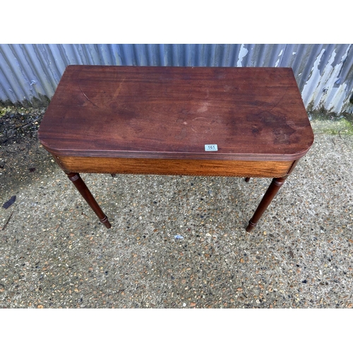 161 - A victorian mahogany fold over tea table