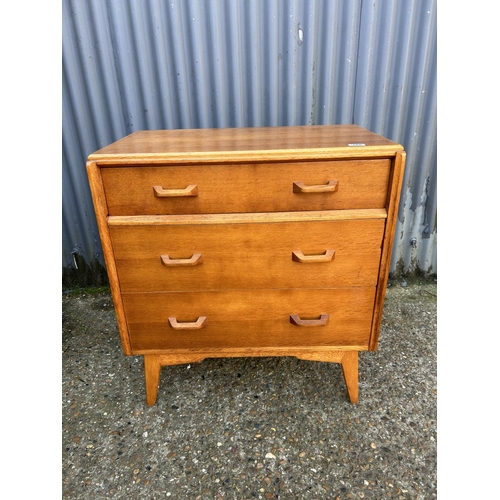 189 - A g plan light oak chest of three drawers