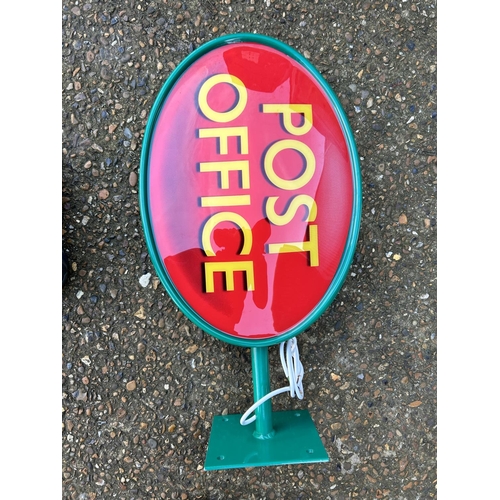 193 - A double sided illuminating Post Office sign 75x40cm