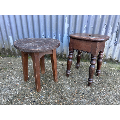 23 - Two antique stools
